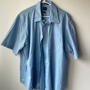 Arrow shirt men’s dress shirt XL size 1717.5 short sleeve button up plaid